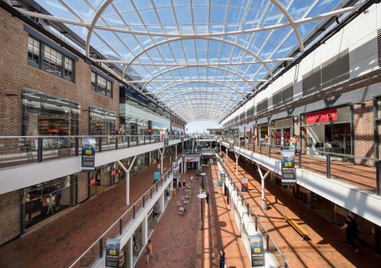 Open air shopping centre, Inside Birkenhead Point in Drummoyne, Inner Sydney